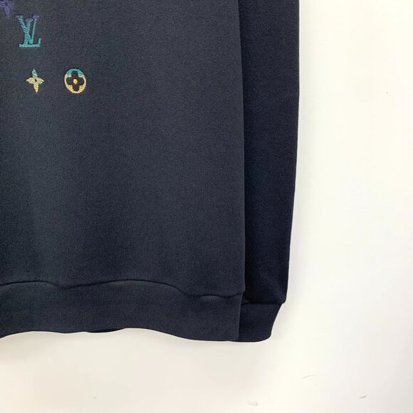 Louis Vuitton Black Gradient Logo Cotton Round-Neck Long-Sleeved Sweatshirt XXL - Picture 5 of 7